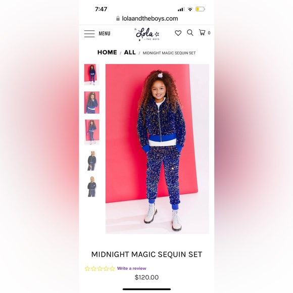 Lola and the boys midnight magic sweat suit - Picture 2 of 9